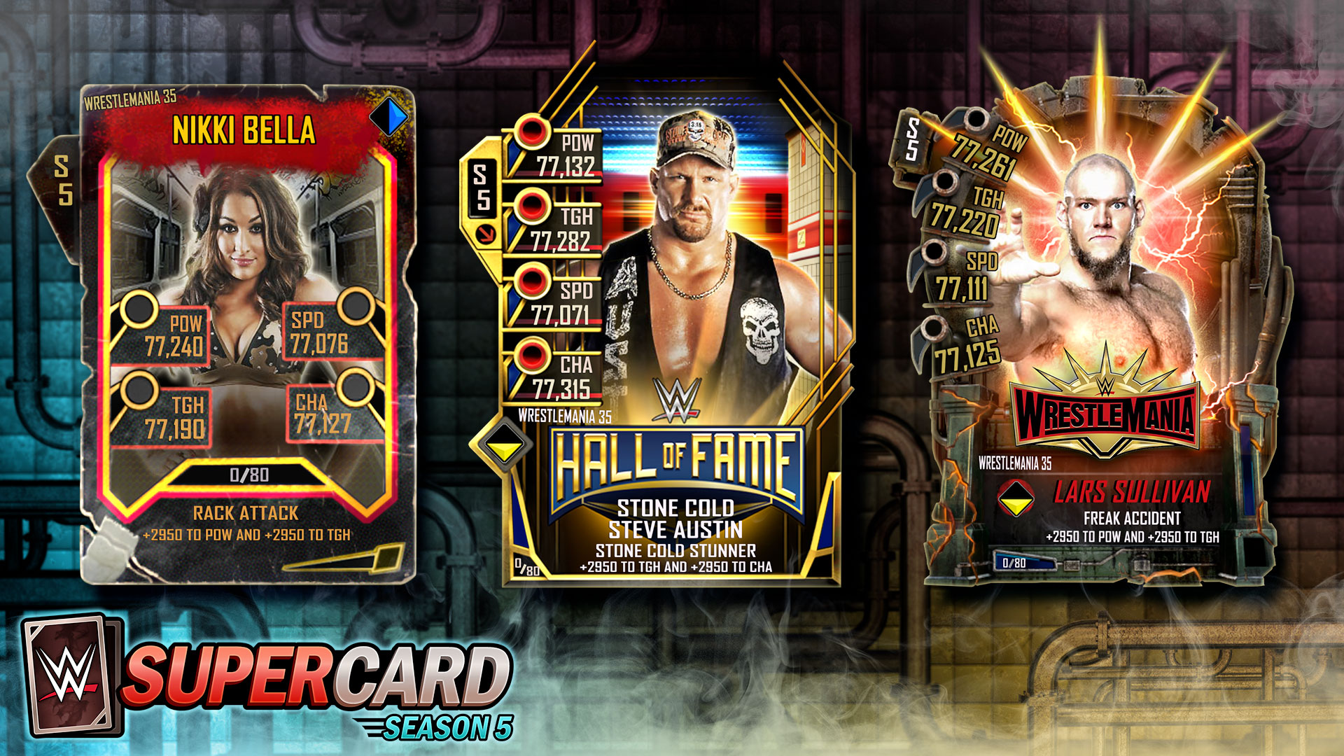 WWE SuperCard de nouvelles cartes Throwback, Hall of Fame et Fusion