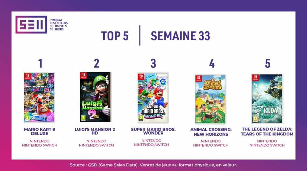 TOP Ventes jeux vidéo sem 33 2024