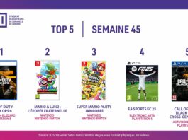 TOP Ventes Jeux Vidéo sem 45 2024